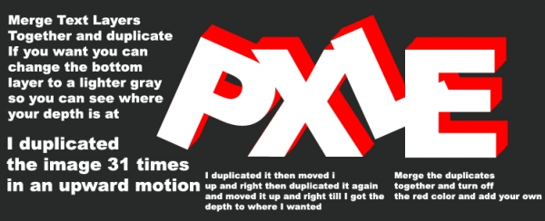 Creation of 3dPXLEyeslogo: Step 3